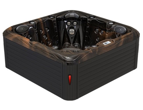 HYDROSAN - Wanna SPA Jacuzzi ogrodowe z hydromasażem 5-osobowa 200x200 cm 230V MAGMA GOLD OBUDOWA ANTRACYT SPA752