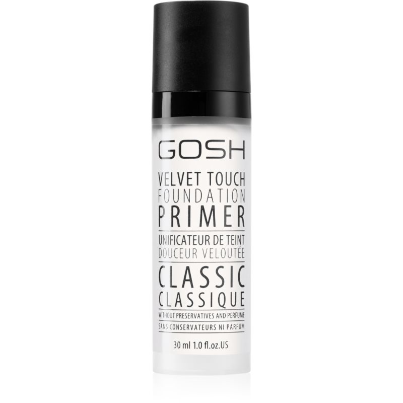 Gosh Velvet Touch Foundation Primer Classic baza pod makijaż idealnie aksamitna