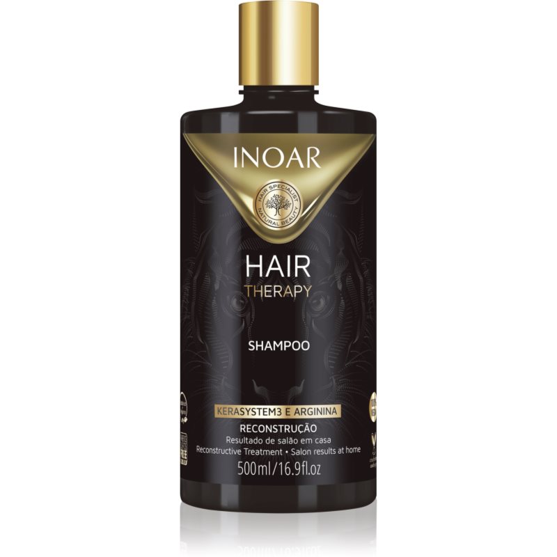 INOAR Hair Therapy Shampoo, Szampon Naprawia i Wzmacnia Włókno Włosa, Głęboko Nawilża Włosy, 500ml