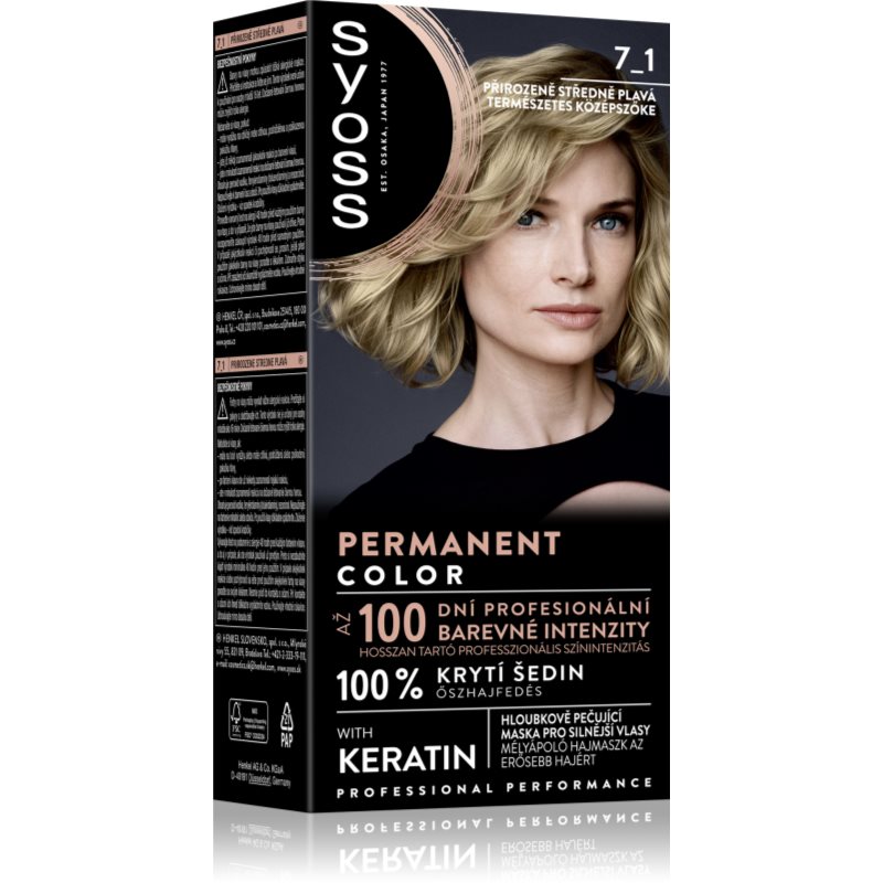 Permanent Coloration farba do włosów trwale koloryzująca 7_1 Naturalny Średni Blond