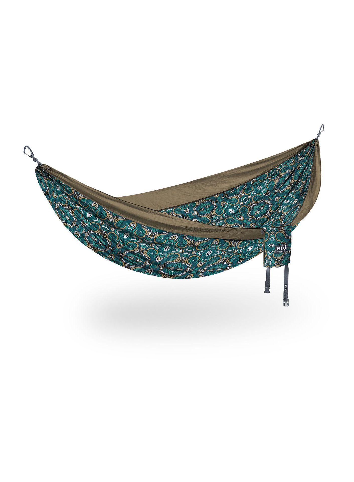 Hamak ENO DoubleNest Print Giving Back Hammock - gond roots/khaki