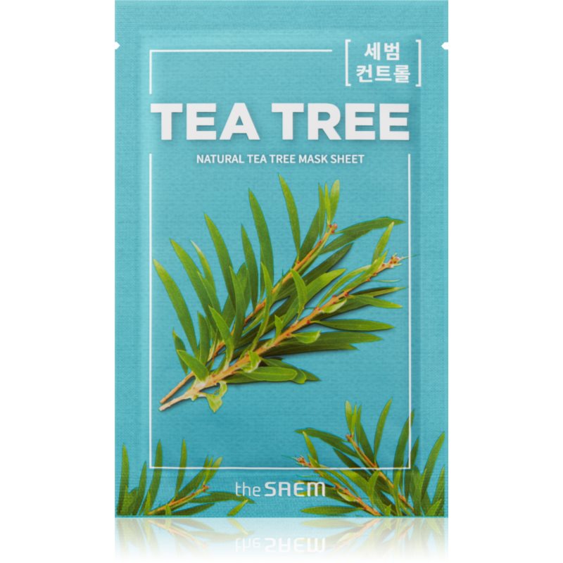 The Saem The Saem Natural Tea Tree maska w płachcie do twarzy z ekstraktem z drzewa herbacianego 20ml