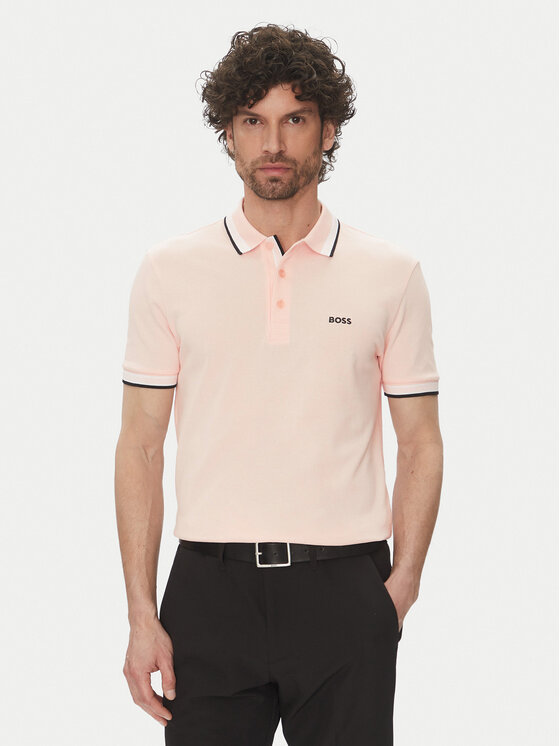 BOSS Polo Paddy 50469055 Różowy Regular Fit