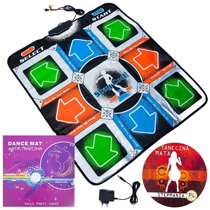 Mata Taneczna USB Stepmania Kompatybilna z PC i TV Zestaw z Grą CD