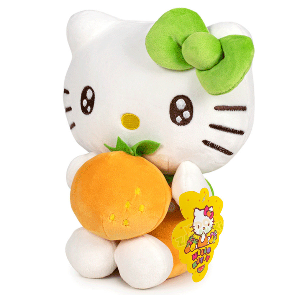 Hello Kitty Oryginalna Maskotka 24 cm Pomarańczowa Miękki Pluszak na Licencji