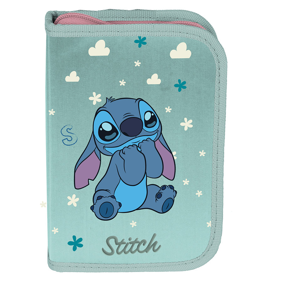 Piórnik jednokomorowy z wyposażeniem Stitch, Paso