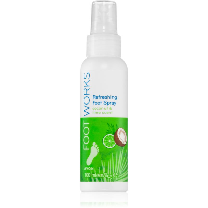 AVON FOOT WORKS ODŚWIEŻAJĄCY SPRAY DO STÓP KOKOS I LIMONKA 100ML