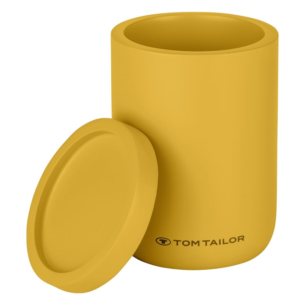 Musztardowy organizer łazienkowy na waciki z żywicy polimerowej Tom Tailor T-Color Bath – Wenko