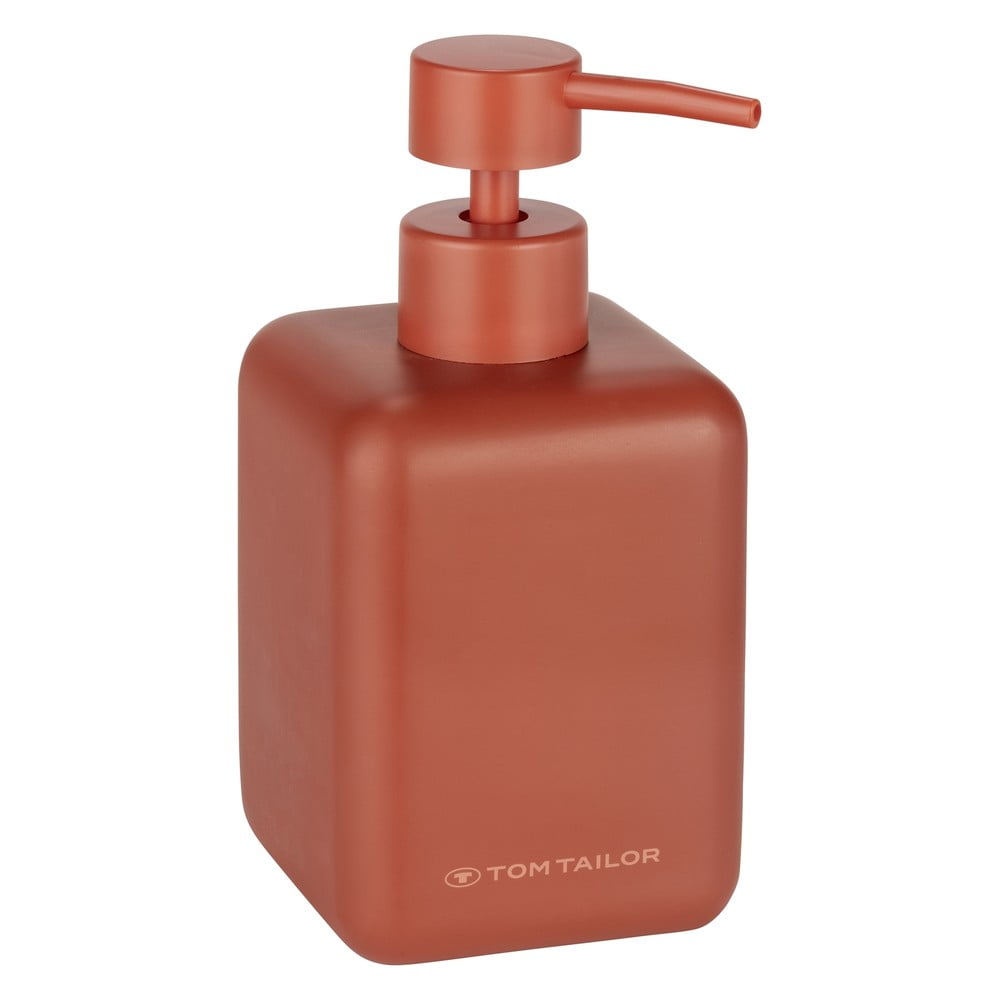 Pomarańczowy dozownik do mydła z żywicy polimerowej 380 ml Tom Tailor T-Rounded – Wenko