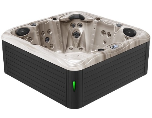 HYDROSAN - Wanna SPA Jacuzzi ogrodowe z hydromasażem 5-osobowa 200x200 cm 230V CAPPUCCINO OBUDOWA ANTRACYT SPA752
