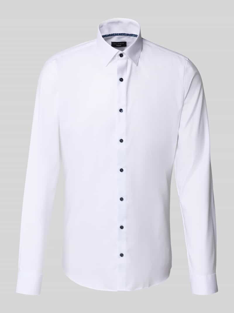 Koszula biznesowa o kroju super slim fit z listwą guzikową