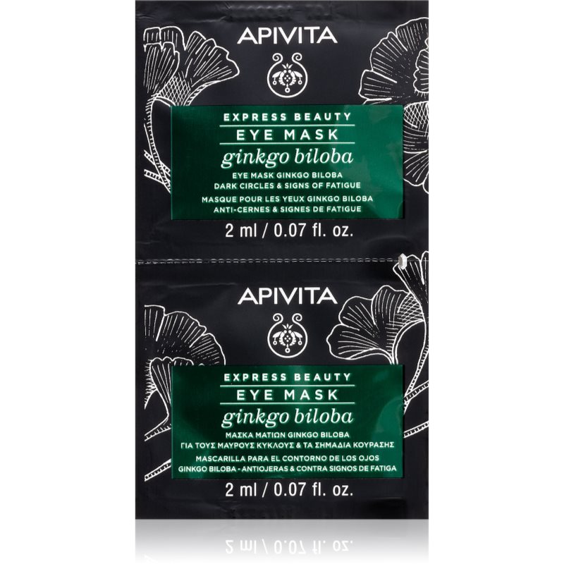 Apivita Apivita Express Beauty Ginko Biloba - maseczka pod oczy redukująca cienie i oznaki zmęczenia 2x2ml