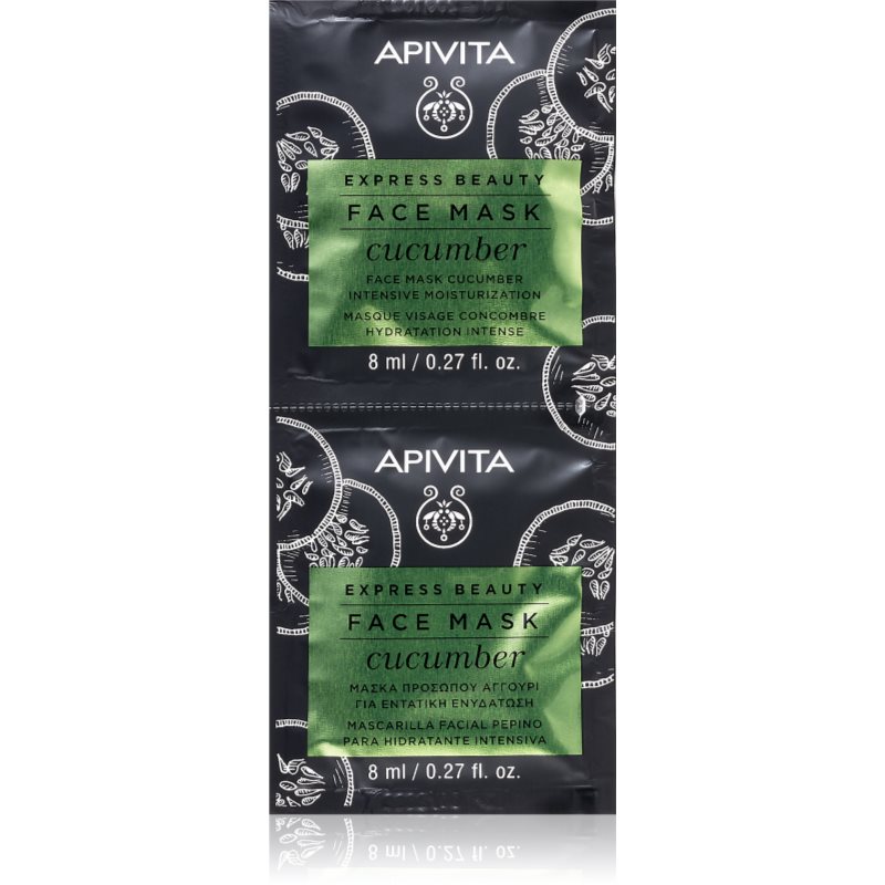 Apivita Apivita Express Beauty Ogórek - intensywnie nawilżająca maseczka do twarzy 2x8ml