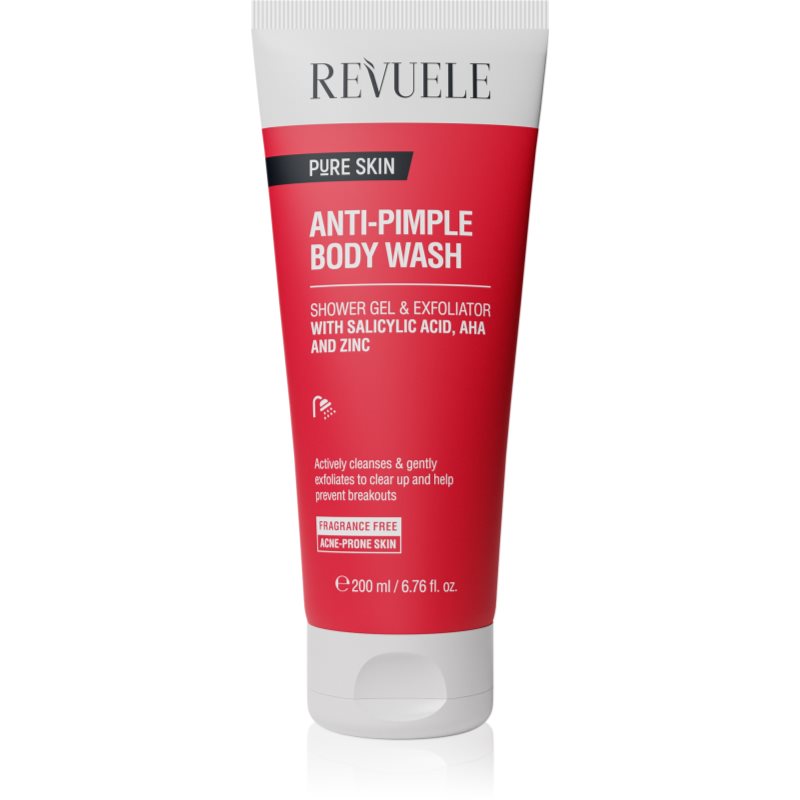 Revuele Pure Skin Anti-Pimple złuszczający żel pod prysznic przeciw trądzikowi 200 ml