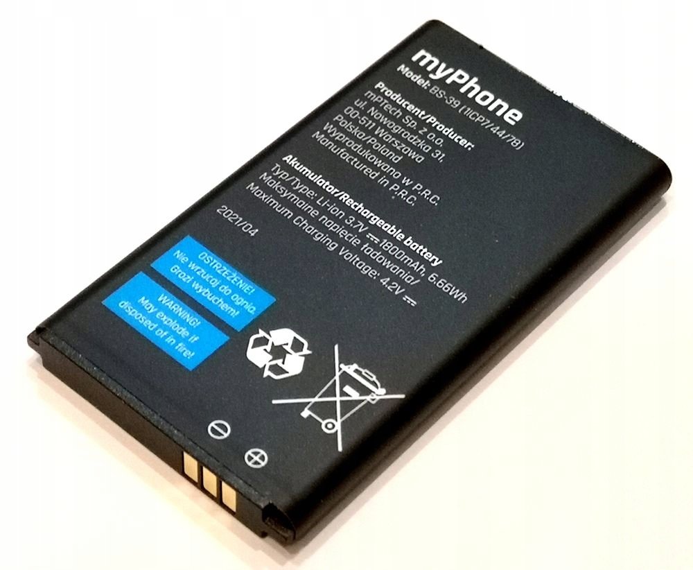 BATERIA MYPHONE C1 / S1 BS-39 1800mah 100% ORYGINALNA od Producenta
