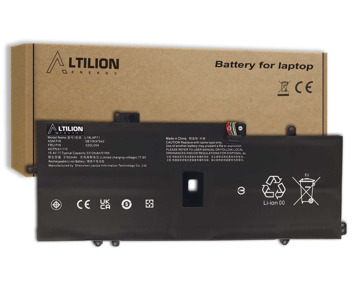 Bateria L18L4P71 L18C4P71 L18C4P72 Lenovo Thinkpad X1 Carbon 7th 8th Gen