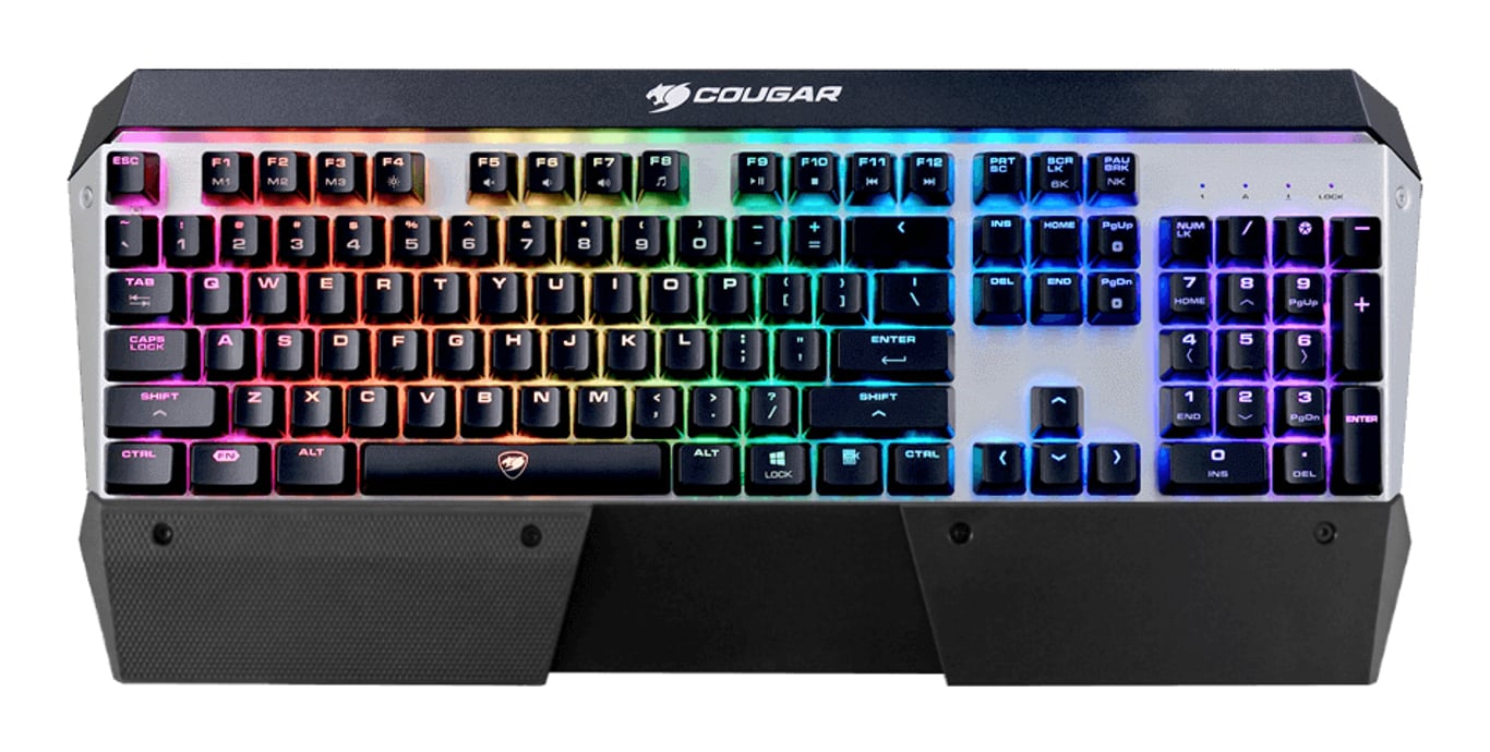COUGAR Gaming Attack X3 RGB klawiatura USB QWERTZ Niemiecki Czarny, Srebrny 37ATRM4MB.0001