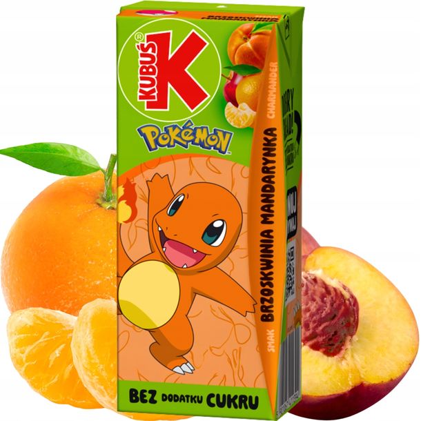 Kubuś Pokémon Napój smak brzoskwinia mandarynka 200 ml