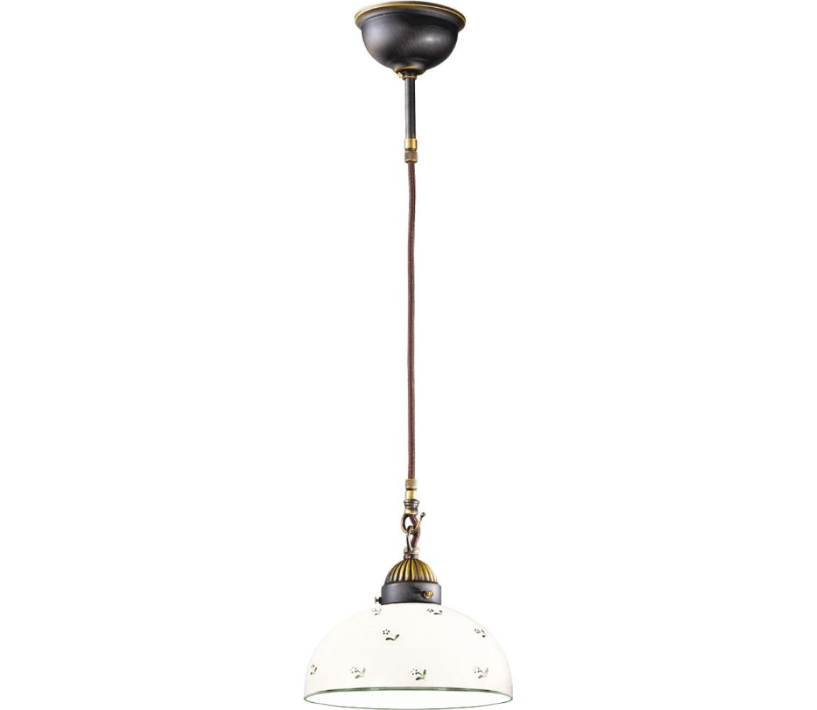 Kolarz 731.30.20 - Żyrandol na lince NONNA 1xE27/75W/230V śr. 20 cm zielony