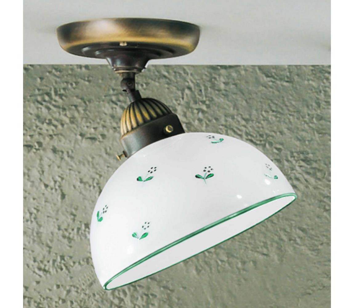 Kolarz 731.10.20 - Żyrandol natynkowy NONNA 1xE27/75W/230V śr. 20 cm zielony
