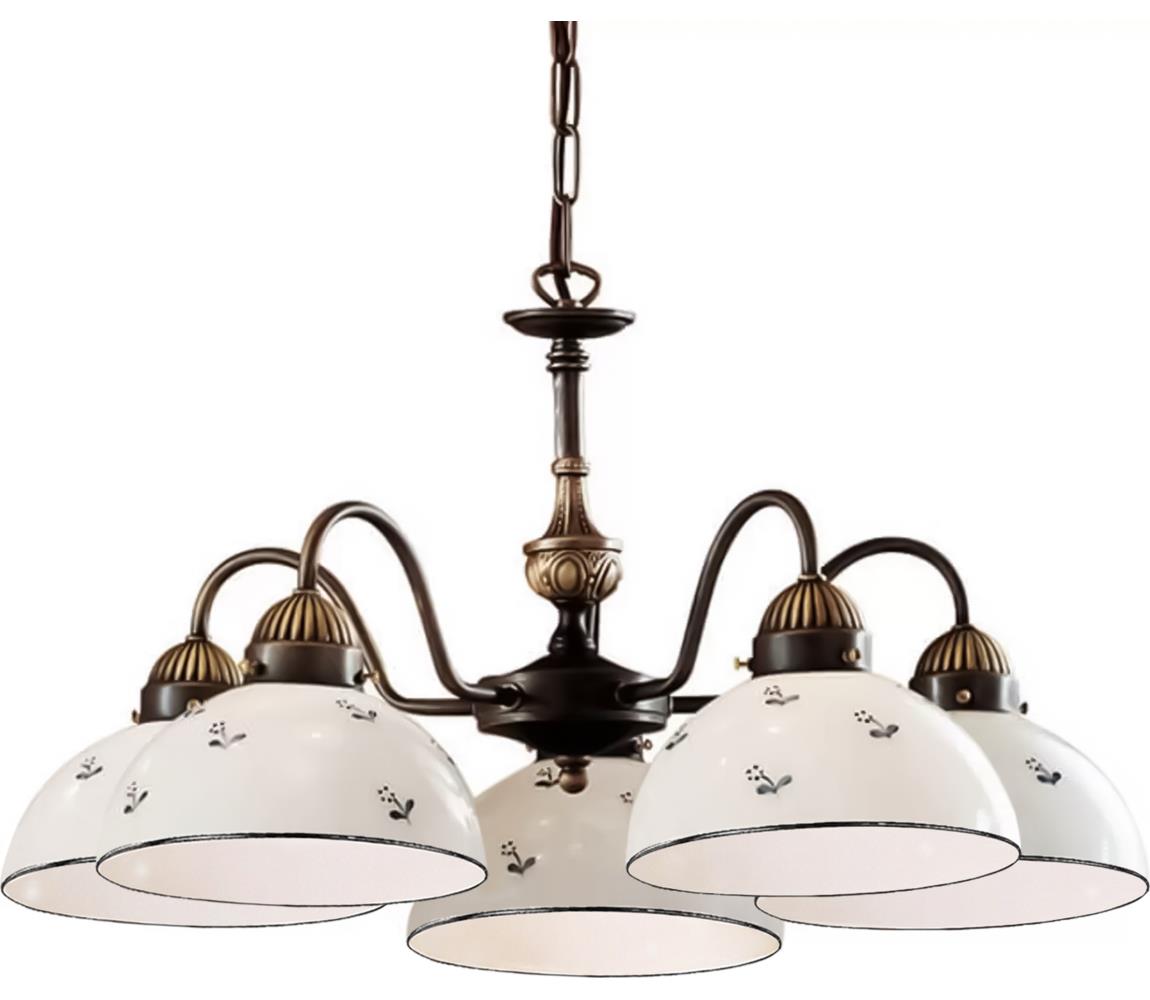 Kolarz 731.85.16 - Żyrandol na łańcuchu NONNA 5xE27/75W/230V niebieski