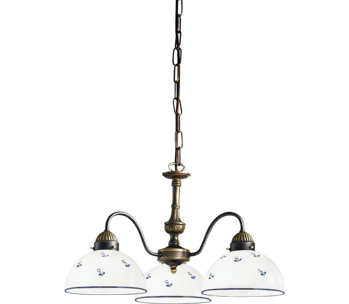 Kolarz 731.83.16 - Żyrandol na łańcuchu NONNA 3xE27/75W/230V niebieski