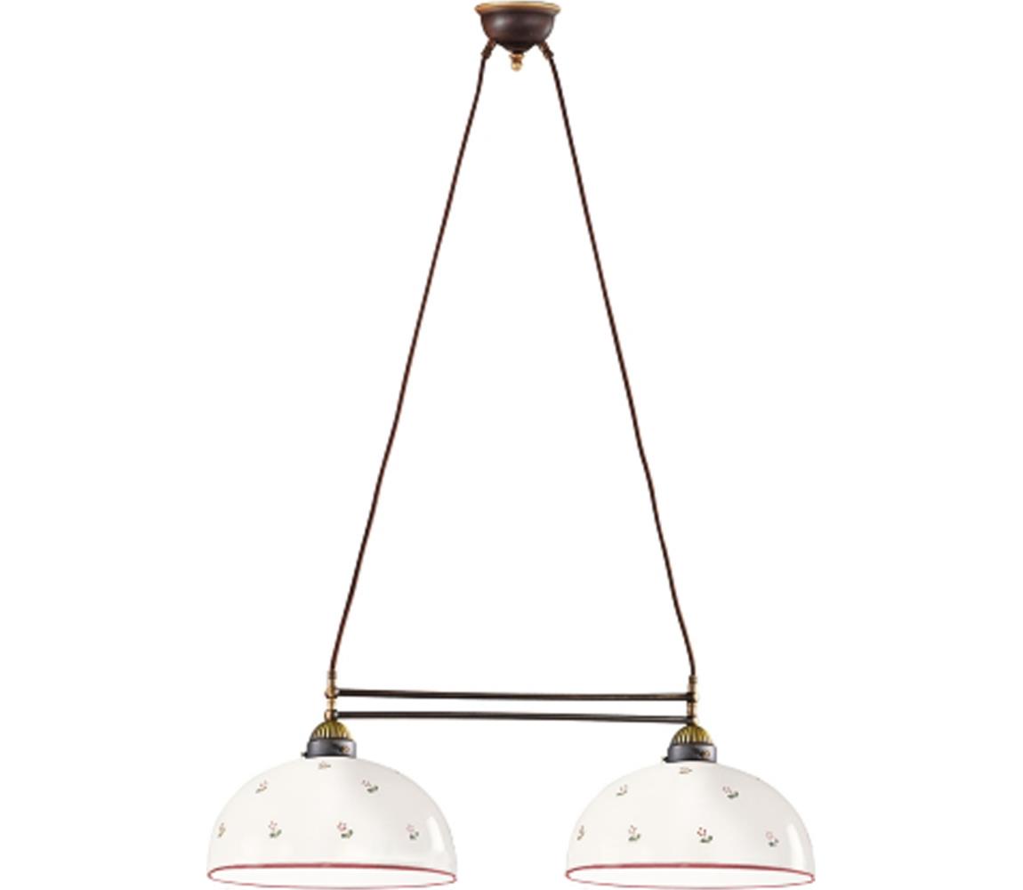 Kolarz 731.82.68 - Żyrandol na lince NONNA 2xE27/75W/230V czerwony