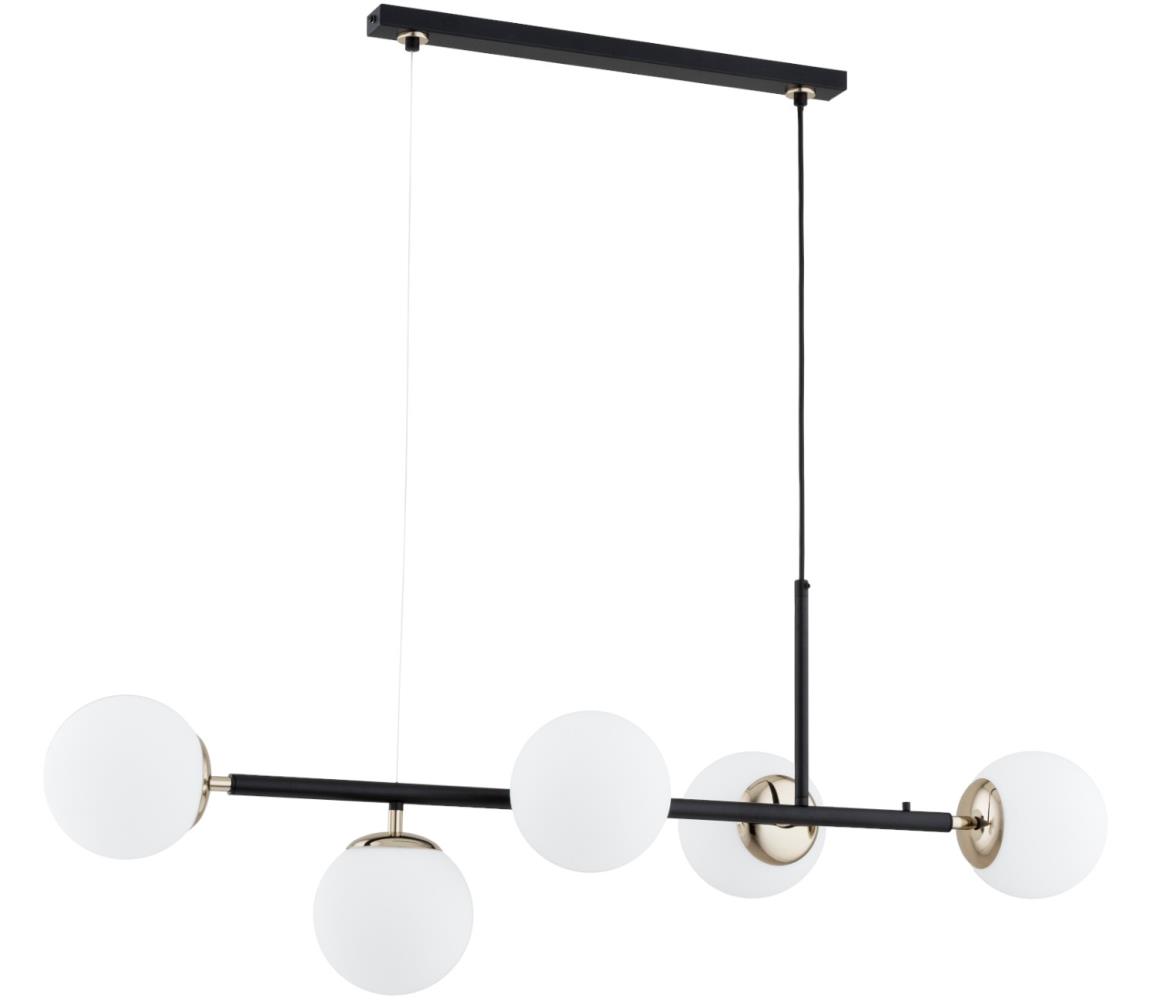 Żyrandol na lince DANSA 5xE14/10W/230V czarny/złoty