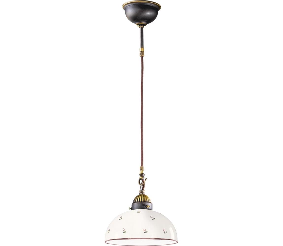 Kolarz 731.30.27 - Żyrandol na lince NONNA 1xE27/75W/230V śr. 30 cm zielony