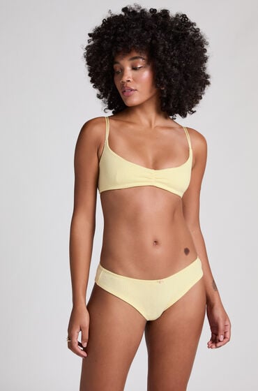 Hunkemöller Brazyliany Pointelle Żółty