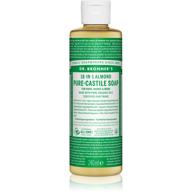 Dr. Bronner's kastylijskie mydło, migdałowe -240ml