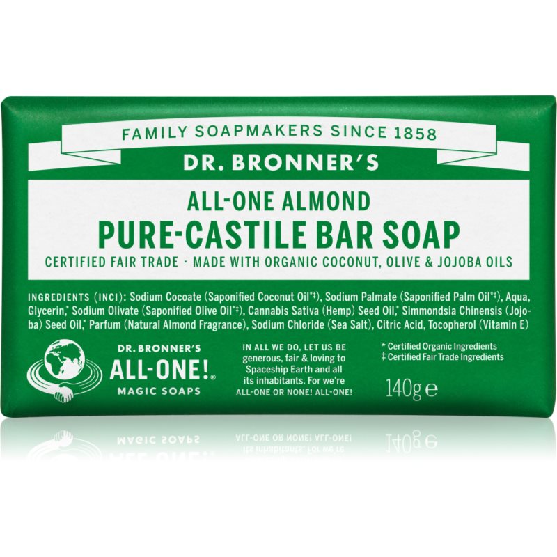 Dr. Bronner’s Almond mydło w kostce 140 g