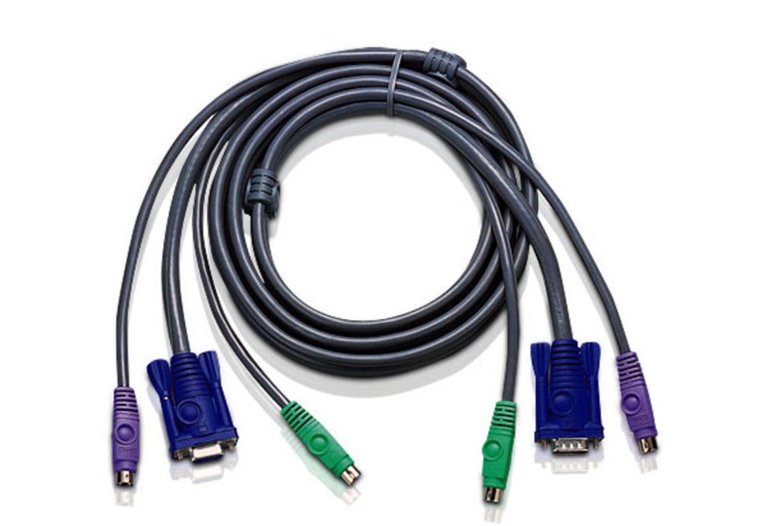 ATEN 10ft PS/2 kabel KVM Czarny 3 m 2L-1003P/C