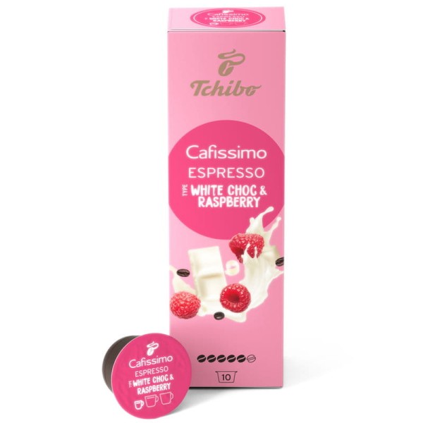 Tchibo Cafissimo FLAVOURED ESPRESSO White Choc & Raspberry 10 kaps
