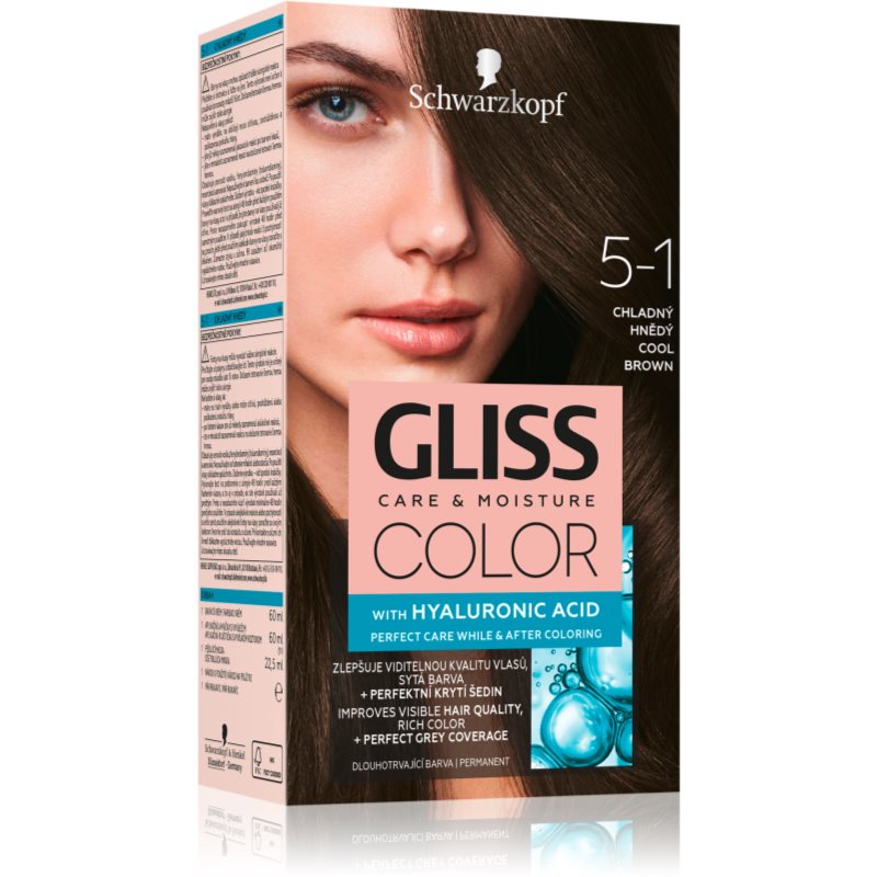 Schwarzkopf Gliss Color Krem koloryzujący nr 5-1 Chłodny Brąz 1op.