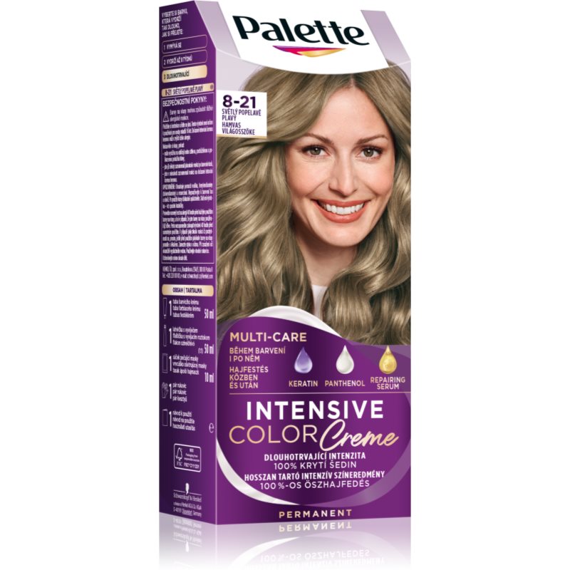 Schwarzkopf Palette Intensive Color Creme Krem koloryzujący nr 8-21 popielaty jasny blond 1op