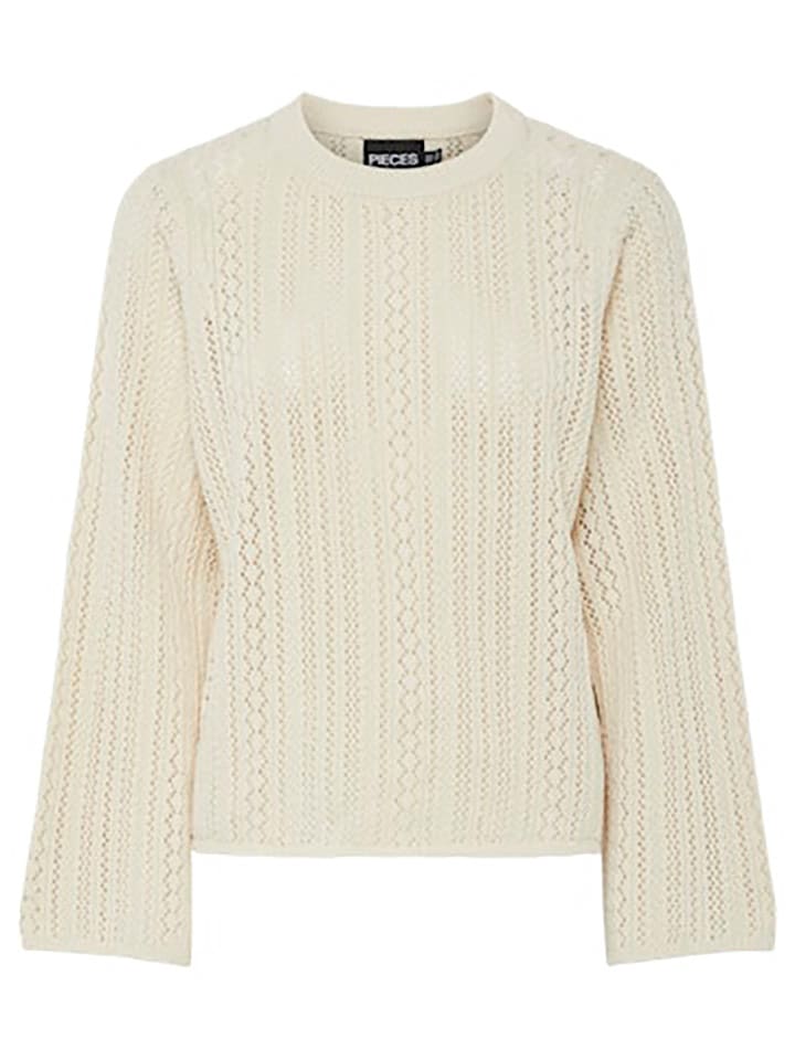 Pieces Sweter w kolorze kremowym