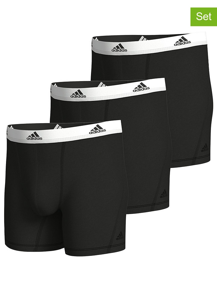adidas Bokserki (3 pary) w kolorze czarnym