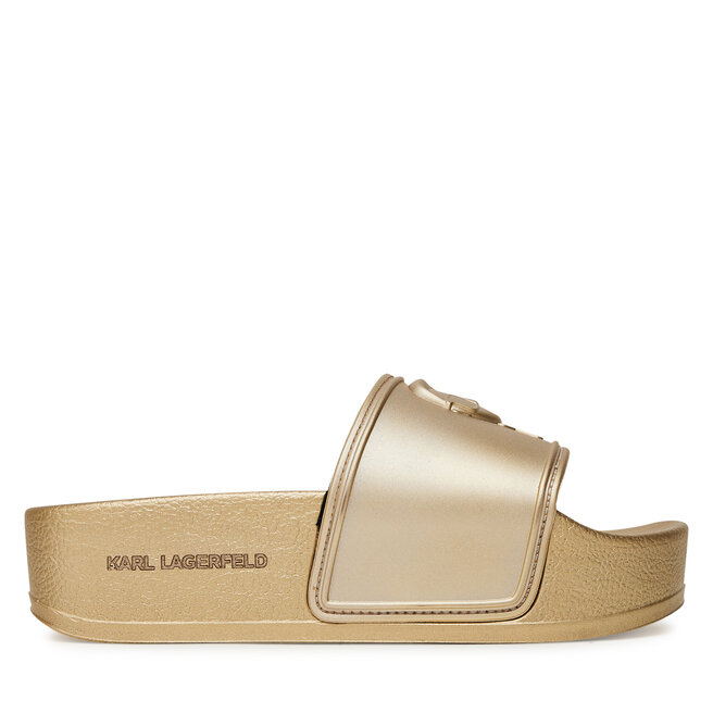 Klapki KARL LAGERFELD Kondo Maxi KL80819M Złoty