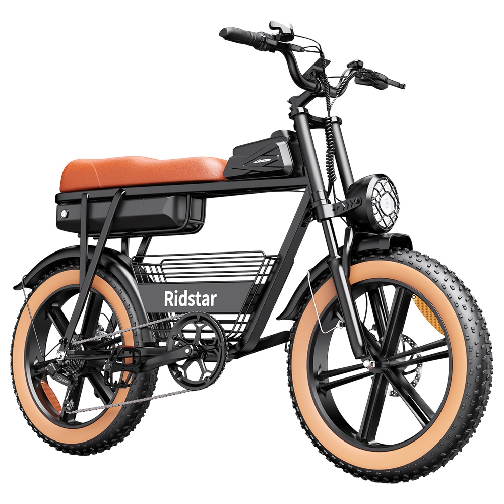 Ridstar CR20 Electric Bike 1000W Motor 48V 20Ah Battery 20*4 0 inch Fat Tires 48km/h Max Speed 70km Max Range Front