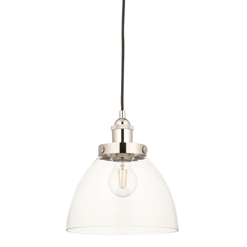 Wisząca lampa do salonu Hansen 97588 nad stół srebrny przezroczysty