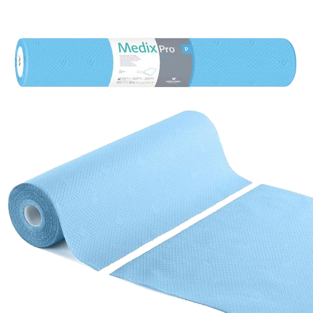 Podkład higieniczny na rolce 70cm x 50cm niebieski 36g MedixPro 100szt
