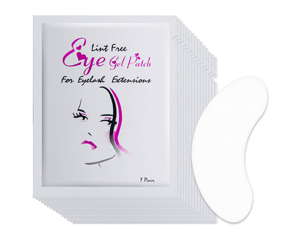 Płatki pod Oczy - 100szt. Eye Gel Patch, HydroGel, do Rzęs - 50 - par SREBRNO-RÓŻOWE