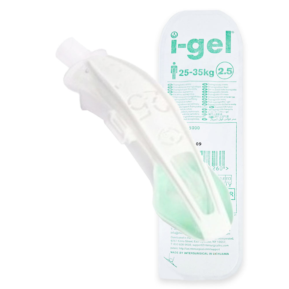 Maska krtaniowa I gel rozmiar 2.5 dla dużego dziecka maska oddechowa intubacyjna żelowa I-gel 1 szt