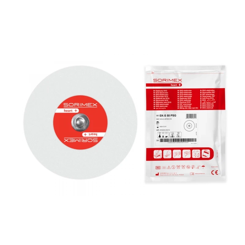 Elektrody EKG EK-S 50 PSG pianka żel stały 50mm 50sztuk