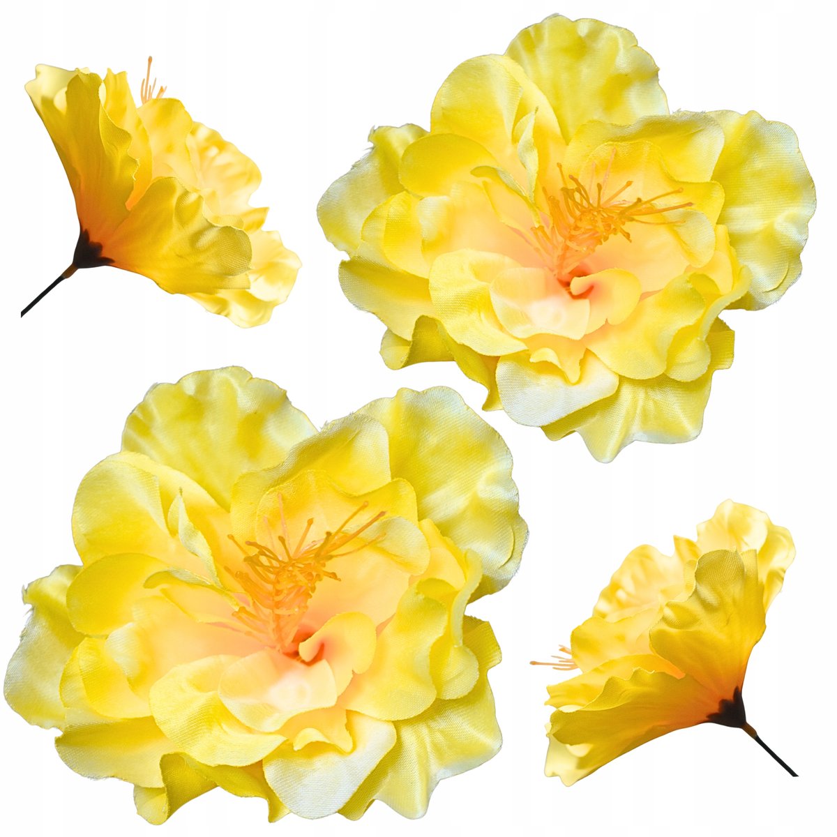 HIBISKUS Sztuczne kwiaty hibiskusa główki wyrobowe do stroika bukietu 12szt