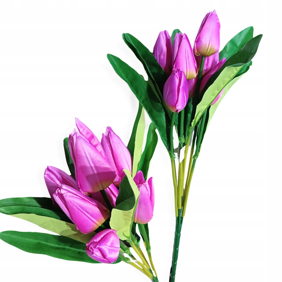 TULIPANY FIOLETOWE PĄKI BUKIET Kwiaty sztuczne 44 cm Bukiet tulipanów