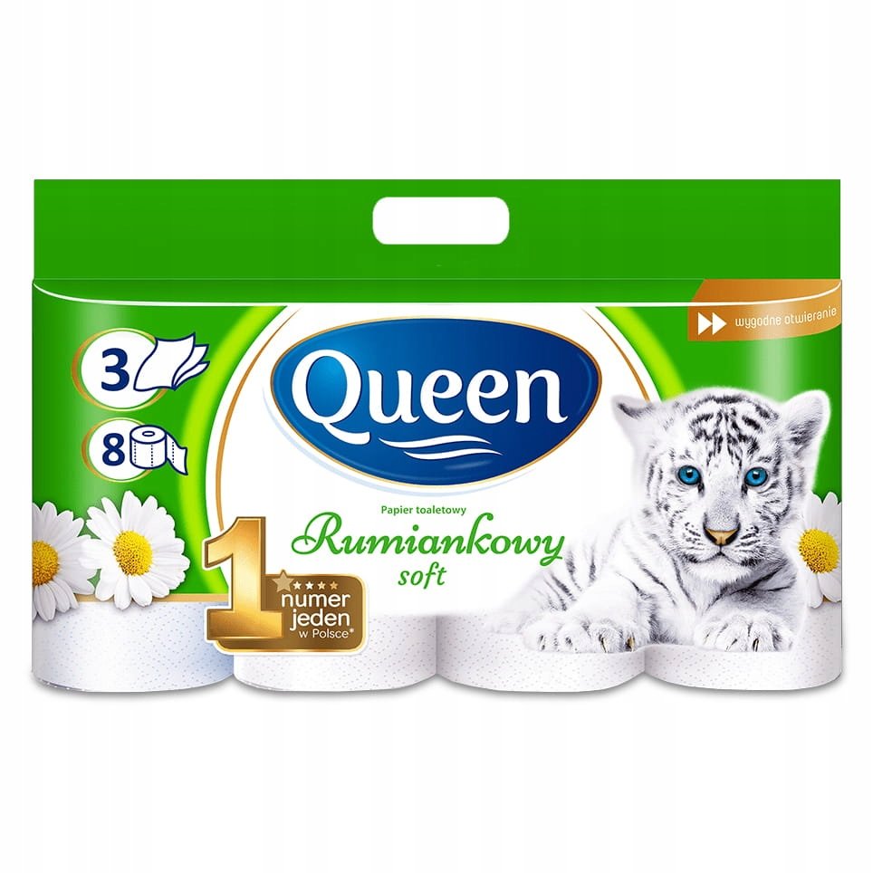 Papier toaletowy zapachowy Queen 8 szt. rumiankowy
