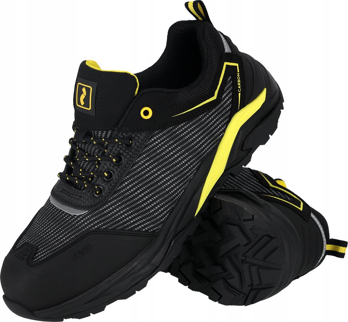 Buty bezpieczne, półbuty z skóry zamszowej Reis CARBON-P BY r. 46