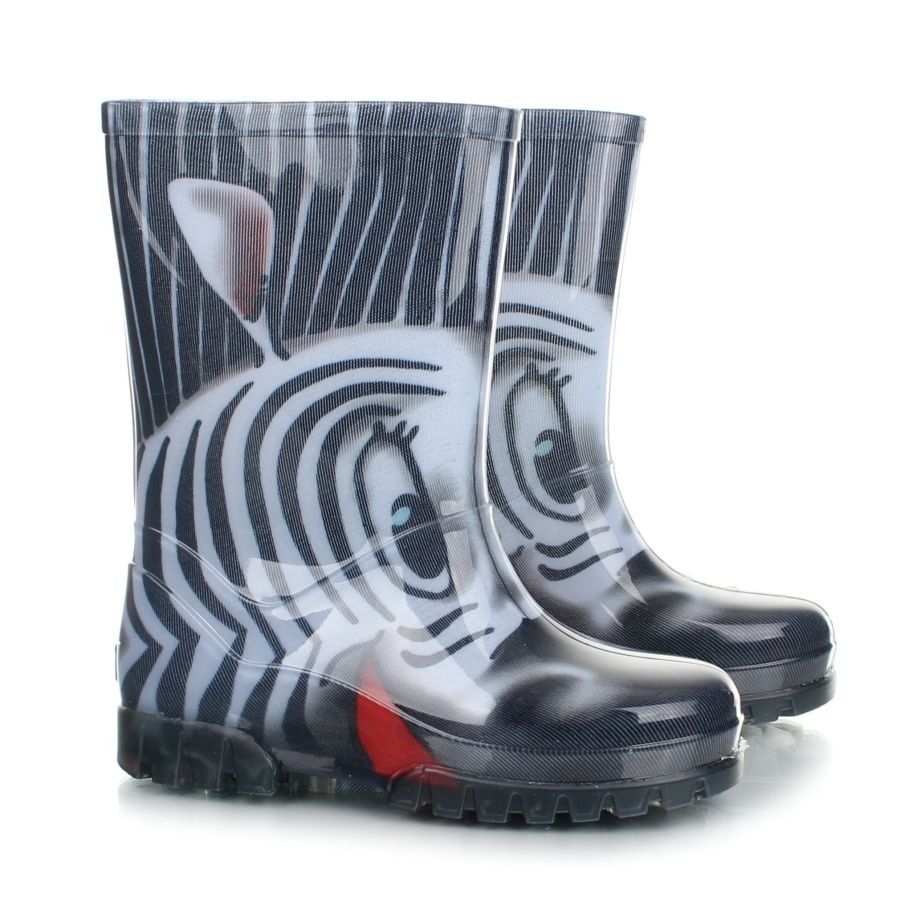 Kalosze Dziecięce Demar Twister Print 0037S Zebra 34/35
